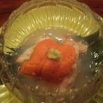 丸萬寿司 - 雲丹の蛤だし　