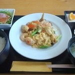 JIANG - 海老と玉子の塩味炒め定食
