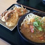 はなまるうどん - カレー釜玉と天ぷらたち