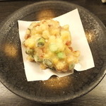 旬菜 おぐら家 - だだ茶豆ととうもろこしのかき揚げ