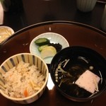 ふなや - 椀、炊き込みご飯
