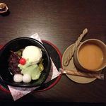 太郎茶屋鎌倉 - デザートのあんみつ＆珈琲