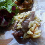 クッチーナ・アン・ベース - （前菜）プチリゾット・ぷりぷり美味な魚介。