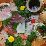 料理旅館 いまい - 夕食（刺身）