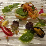 リストランテ サクラ - 前菜、魚介のサラダ