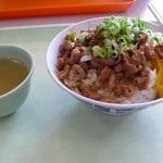 飯塚オート 食堂 - 筑豊名物ホルモン丼。