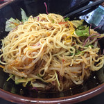 中国四川料理 天府仙臺 - 冷やし担々麺混ぜ混ぜの図。