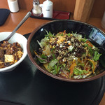 中国四川料理 天府仙臺 - 2015年8月。冷やし担々麺とミニ麻婆丼。