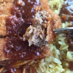 キッチン すずたとうげ - 2015年8月初旬  嫁のハンバーグを分けてもらいました。玉葱大きめ。噂通り美味しかった。