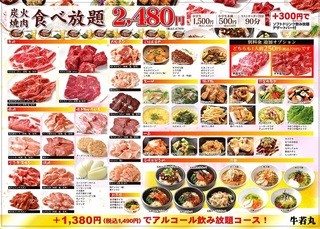 炭火焼肉一頭買い品質 森盛 - 【食べ放題メニュー】