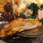 ハラペコカレー - ササミカツ断面