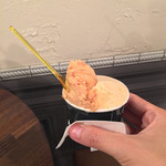 ジェラテリア アクオリーナ - 3種盛り メローネ ノッチョーラ ナポレオン（＋100円）合計（730円）