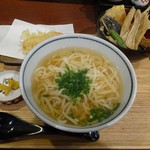 武膳 - 野菜天丼セットにおまけの海老天付き