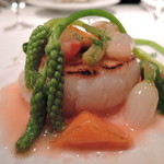 AKI NAGAO - 【2015年06月06日】ランチコース（ホタテをつかった前菜）