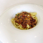 チェネッタ バルバ - 3.静岡産レモンを錬り込んだトンナレッリ牛粗挽き肉のラグーソース(8月お昼コース)