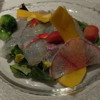 表参道バンブー - 鮮魚（タイ）のカルパッチョ　旬野菜を添えて