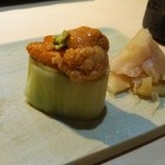 鮨四季の味 しおん - 雲丹きゅうり巻