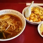 菜の花 - ラーメンとマーボー豆腐の定食