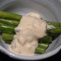 米澤牛DINING べこや - アスパラの卵ソース