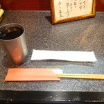 烈志笑魚油 麺香房 三く - テーブルセット