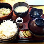 栄茶屋 - 麦ﾄﾛ御膳蕎麦付き
