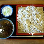 そば処 大和 - かしわせいろ盛り・温かい汁