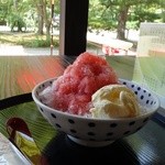 松風庵 - かき氷　いちご500円