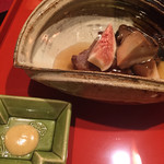 にくの匠 三芳 - ⑥鮑とおにくの旨煮