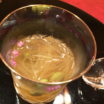 にくの匠 三芳 - ①金糸瓜とお肉の冷たいお出汁