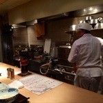 割烹良  - カウンター席からの眺め