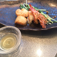 鉄板焼 ちゃやまち - 海老と帆立とお野菜♪
                