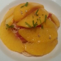 オッジ ダルマット 西麻布店 - 山形県産黄桃のパスタ