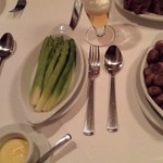ルース クリス ステーキハウス - mashed potatoes, asparagus, 
      sautteed mushrooms 
