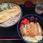 Edosobawatanabe - かつ丼＆きつねそば(温)  セットで870円