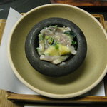 藤井荘 - 鮎の共和へ石焼き（行者にんにく風味で）