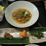 藤井荘 - 朝食（朝から飲みたくなります。）