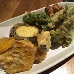 野菜の天ぷら盛＆タコの大葉揚