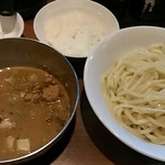 カナヤマ５５ - つけ麺(大盛)+ランチのごはんと玉子