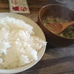 炭火焼肉 丸勢 - ごはん＆スープ