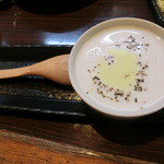 Robatadokoro Isshin - ＜2015年7月＞あさりとジャガイモの冷製スープ450円
