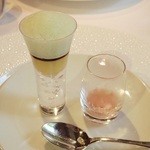 レフェルヴェソンス - 玉蜀黍/しじみ/雲丹/エストラゴン/トマトを2口で