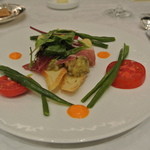ヴェル・ボワ - ２０１５年夏　イベリコ豚の生ハム　茄子とトマトのサラダ仕立て