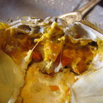 飴源 - 甲羅を剥いで、かに味噌堪能！