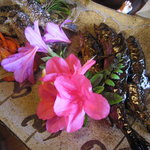 飴源 - 大鉢・・・山女の塩焼と山女の飴焼盛合せ、手長海老