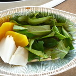 島で採れた野草野菜