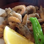 活魚の美舟 - 赤車海老のから揚げ