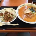 日高屋 - とんこつラーメン・焼鳥丼セット‼️¥640