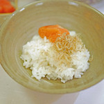 赤坂 詠月 - あきたこまち、博多の明太子、縮緬雑魚