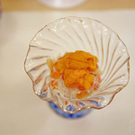 赤坂 詠月 - 毛蟹といくらと雲丹と松の実和え