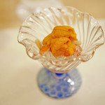 赤坂 詠月 - 毛蟹といくらと雲丹と松の実和え